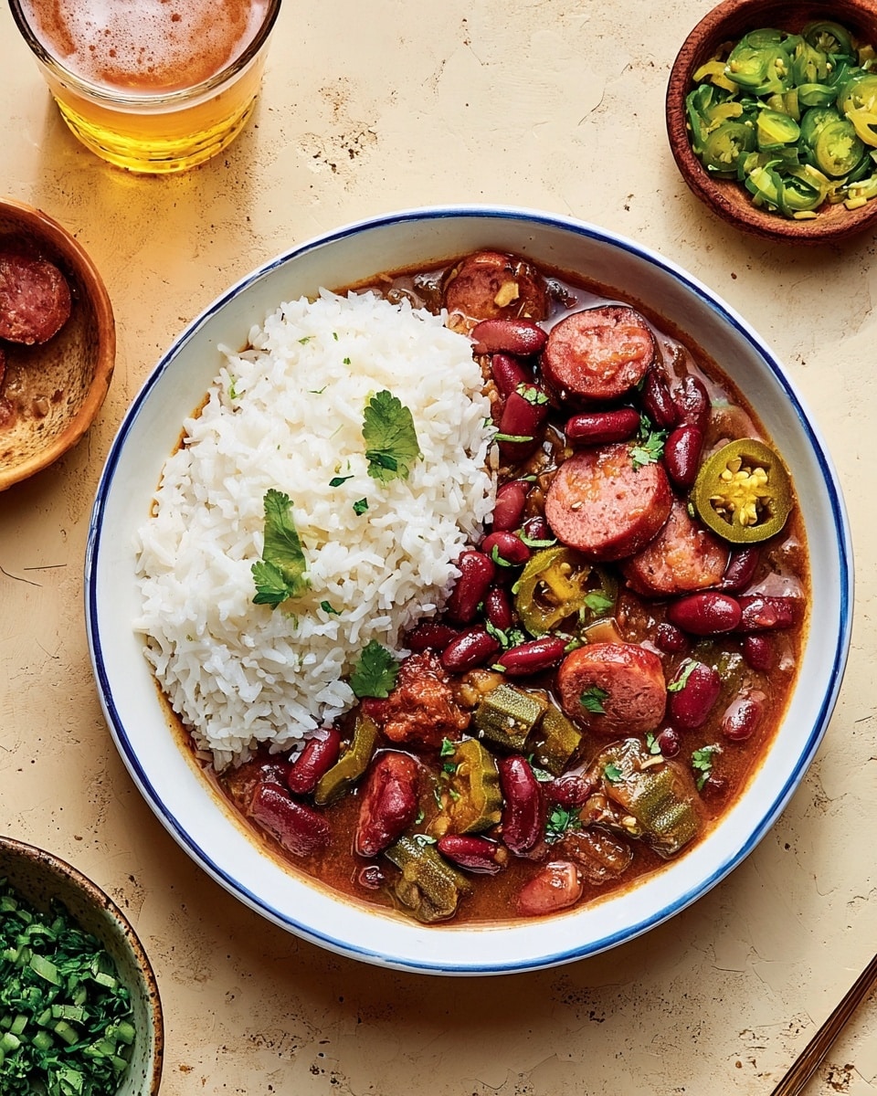 Classic Red Beans and Rice with Andouille Sausage and Ham Recipe
